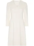 JANE Tia flared-hem wool minidress - White