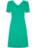 JANE Tabitha wrap-design wool dress - Green