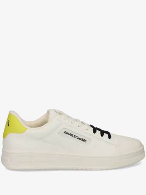 Armani Exchange double-coloured laces leather sneakers