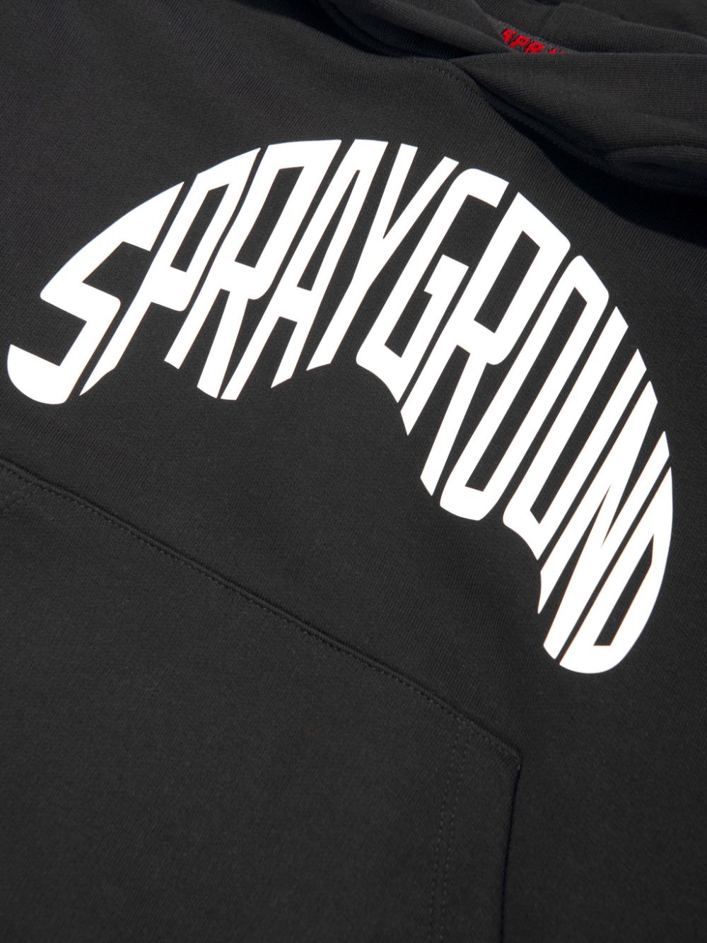 Shop Sprayground Kid Slogan-print Cotton Hoodie In Black