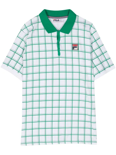 Fila grid-print cotton polo shirt