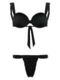 Noire Swimwear ruched balconette bikini - Black