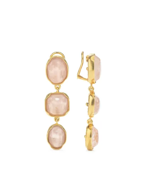 Goossens Cabochons clip-on drop earrings