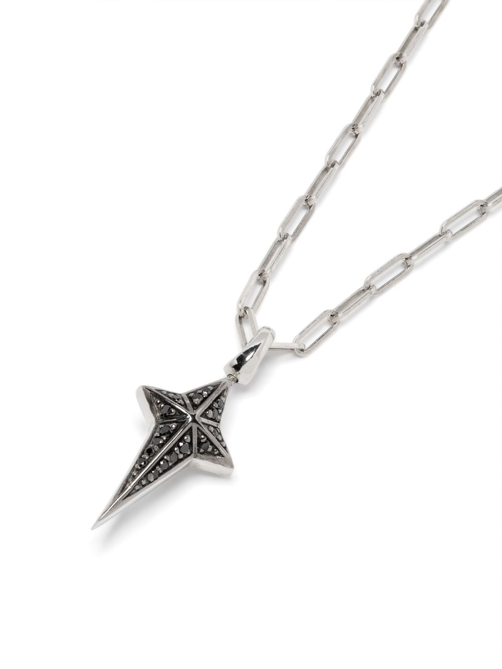 Shop Stephen Webster New Cross Necklace In Silver