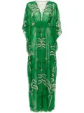 Johanna Ortiz Secret Garden georgette maxi dress - Green