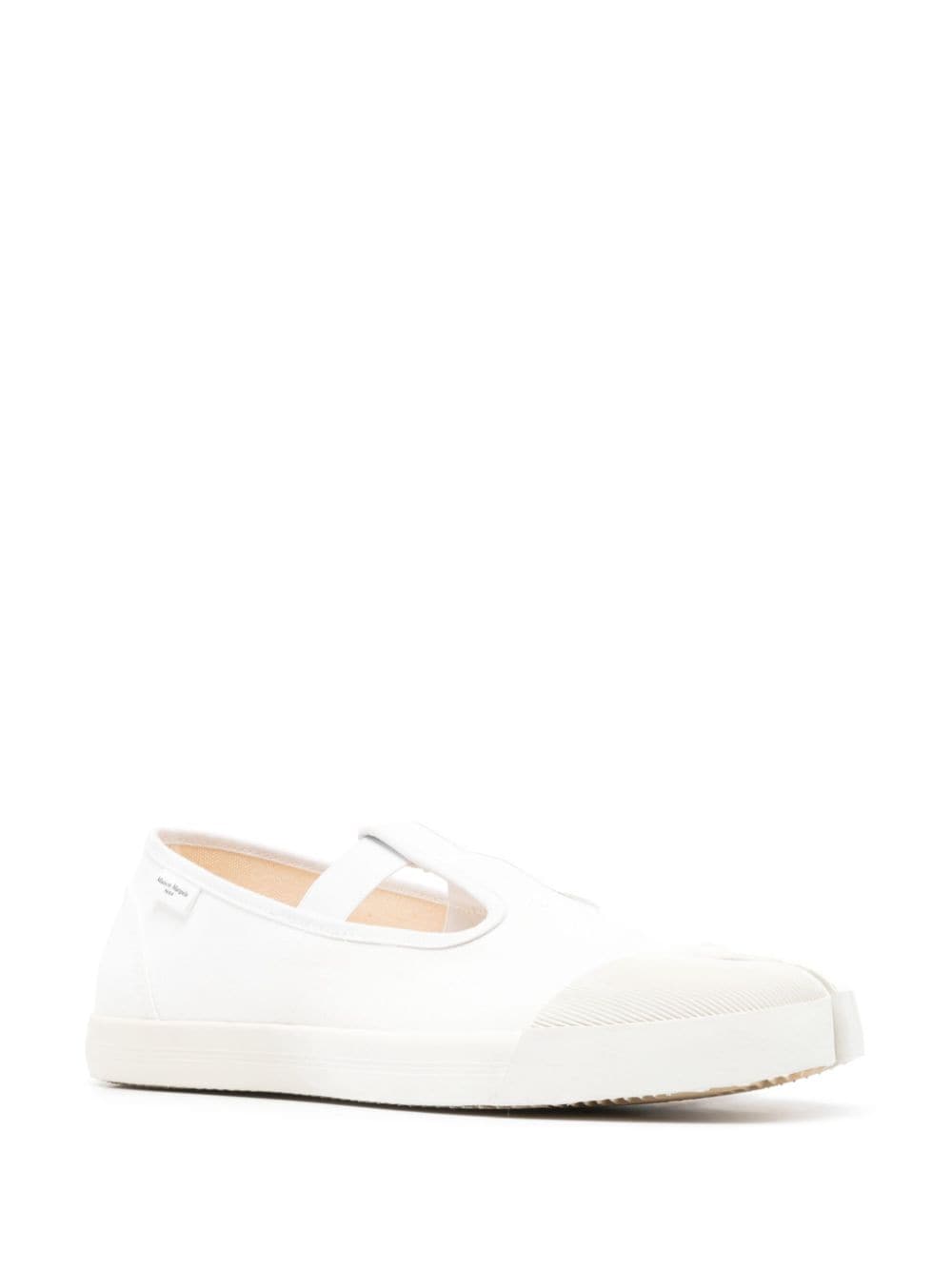 Shop Maison Margiela On The Deck Tabi Sneakers In White