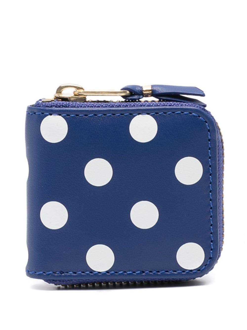 Comme Des Garçons Wallet polka dot leather wallet - Blu