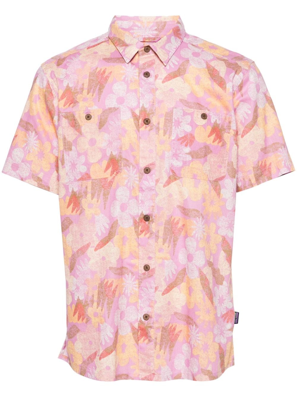 Back Step floral-print shirt