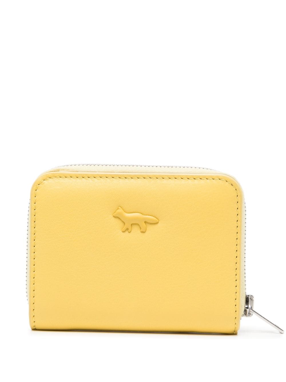 Maison Kitsuné Cloud Leather Wallet In Yellow