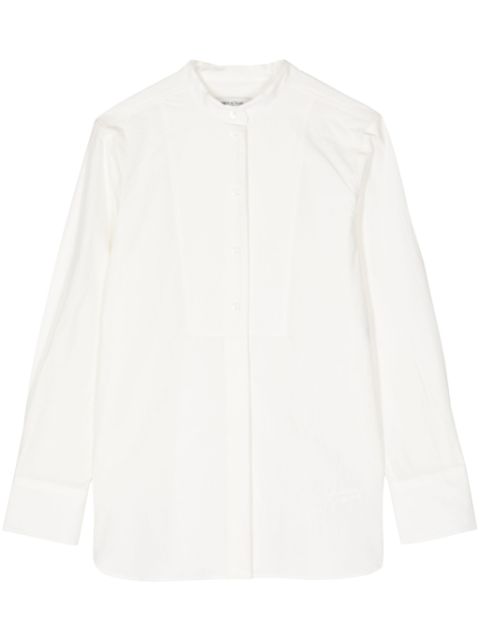 Maison Kitsune collarless cotton shirt Women