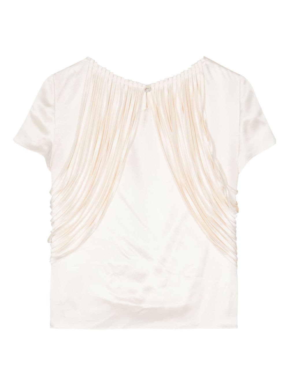 CHANEL Pre-Owned 2000s fringed silk top - Beige