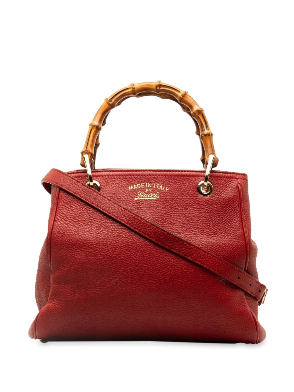 Pre-owned Gucci 2000-2015 Small Bamboo Shopper Satchel In Red
