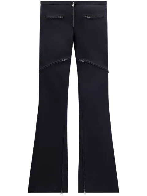 Courrèges Ellipse low-rise leather trousers