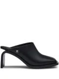 Courrèges Stream 75mm leather mules - Black