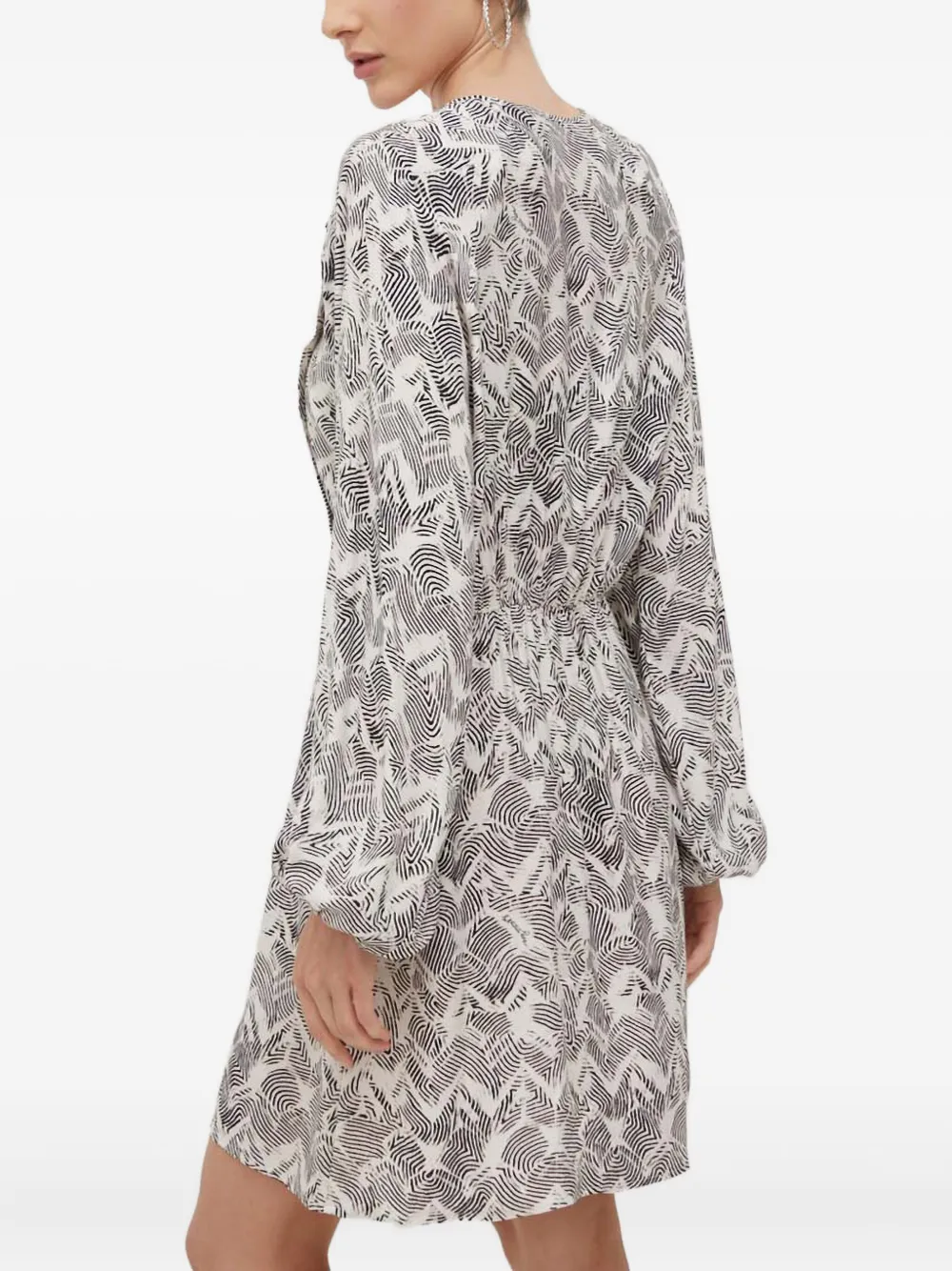 Patrizia Pepe Mini-jurk met V-hals en patroon - Wit
