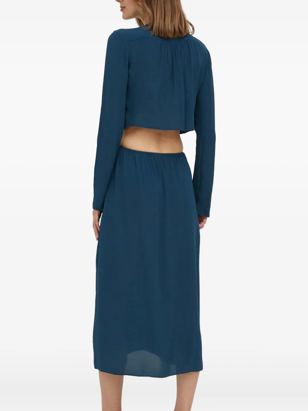 Patrizia Pepe Uitgesneden midi-jurk Blauw