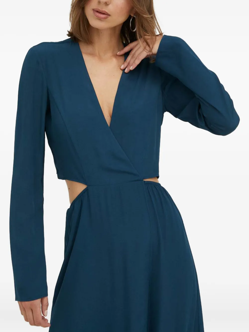 Patrizia Pepe Uitgesneden midi-jurk - Blauw