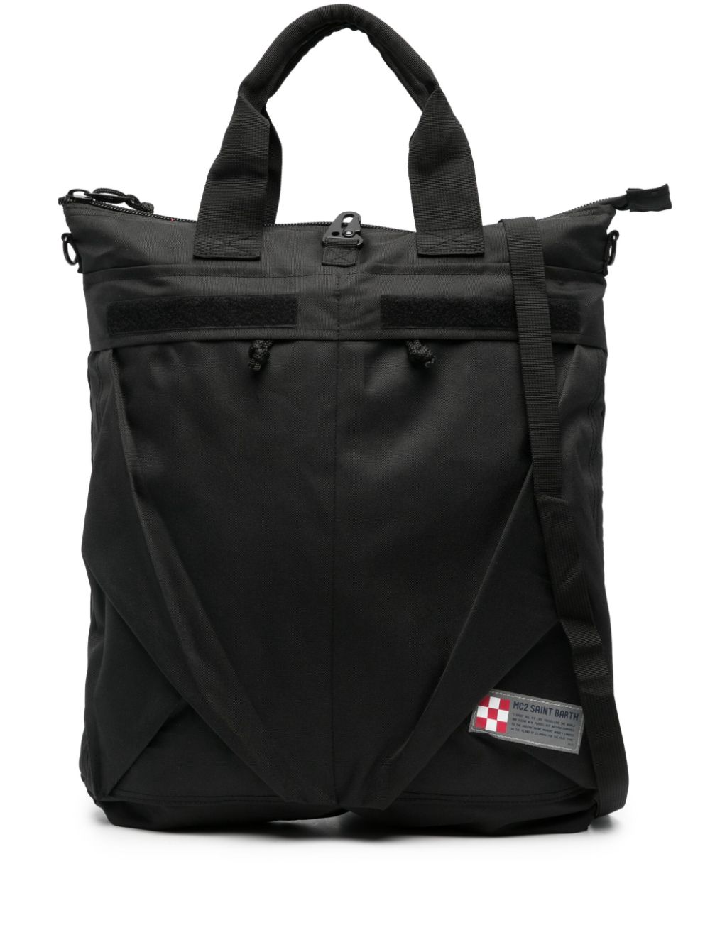 Shop Mc2 Saint Barth Shoulder-strap Canvas Backpack In Black