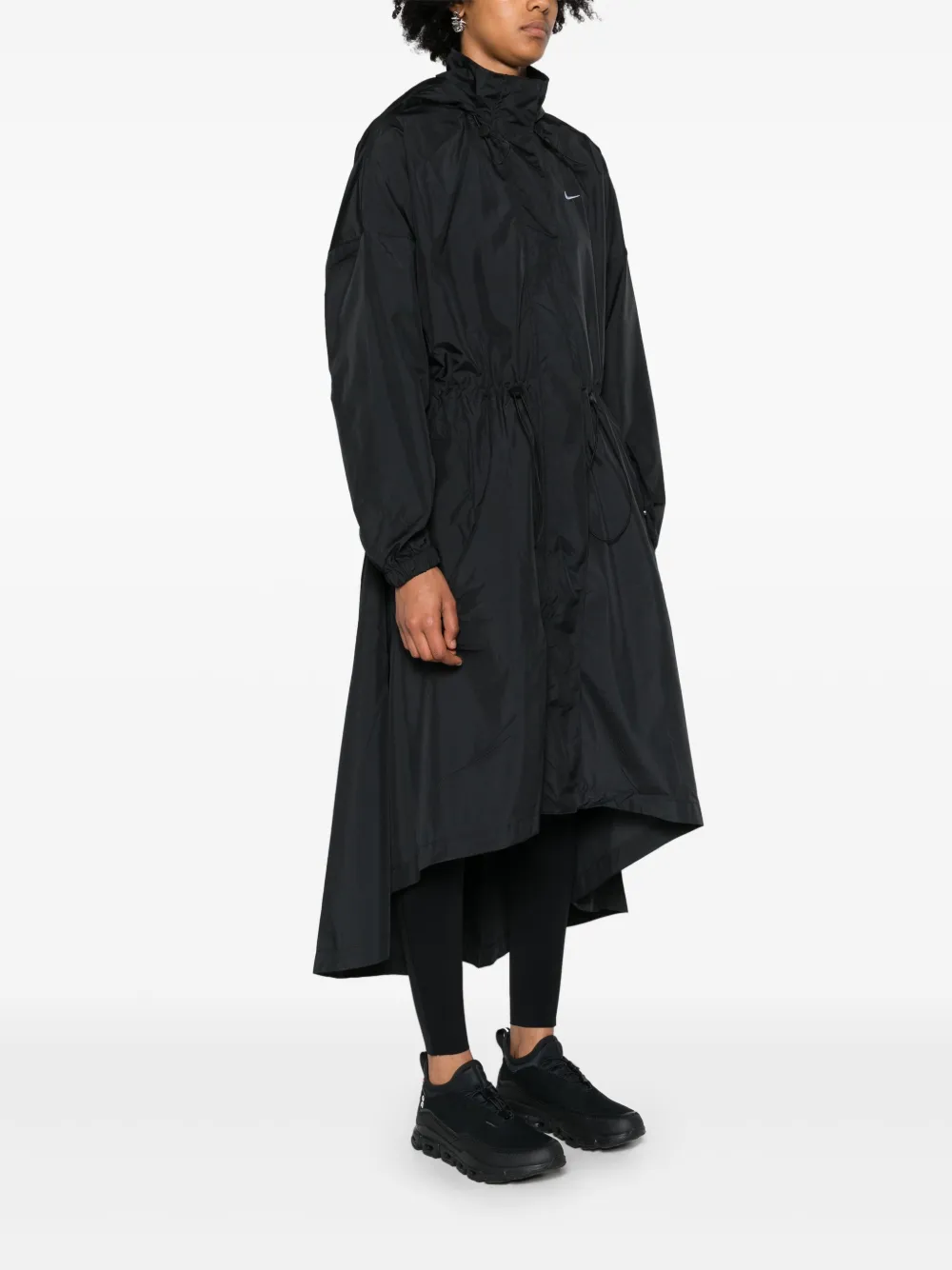 Nike Trenchcoat met borduurwerk Zwart