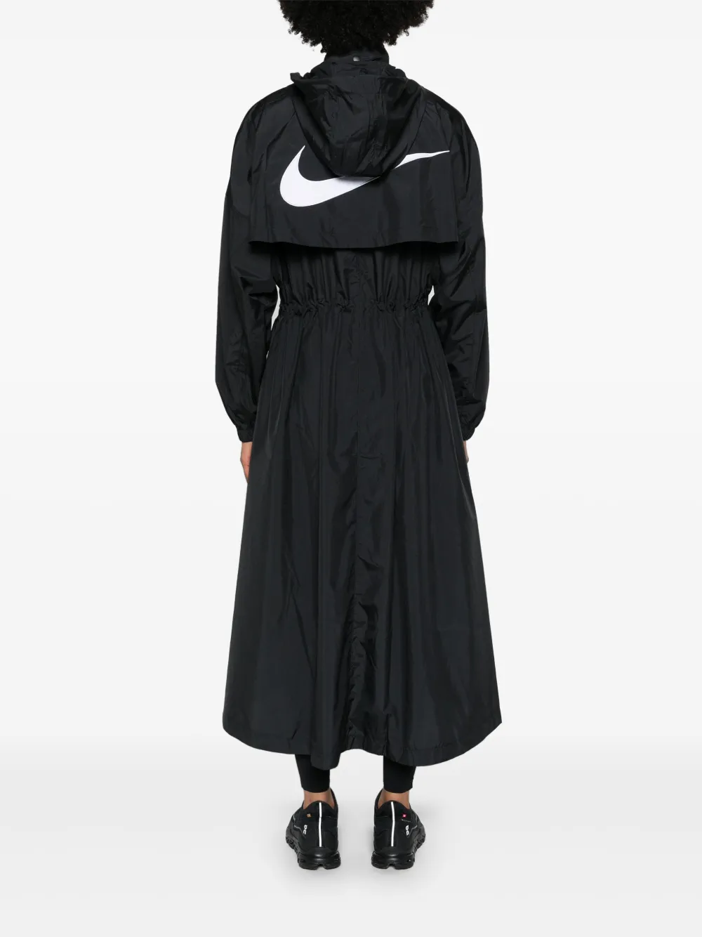Nike Trenchcoat met borduurwerk Zwart