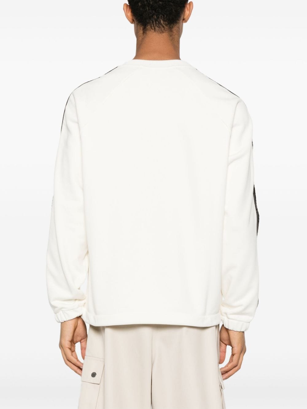 Shop Fendi Logo-trim Sweatshirt In Neutrals