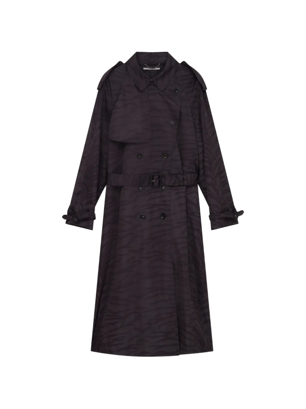 Stella McCartney Trenchcoat met tijgerprint Zwart