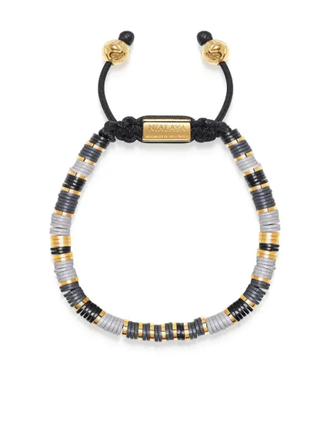 Nialaya Jewelry logo-plaque beaded bracelet