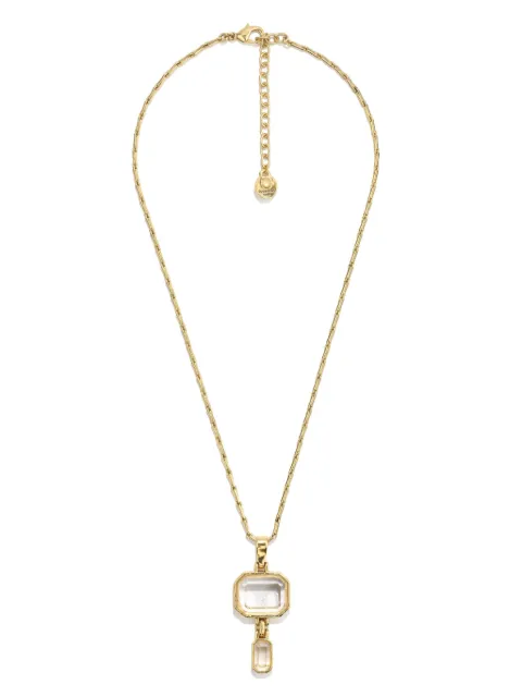 Goossens 24kt gold plated pendant necklace