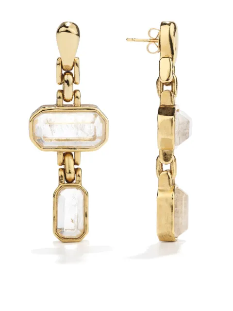 Goossens 24kt gold plated drop earrings