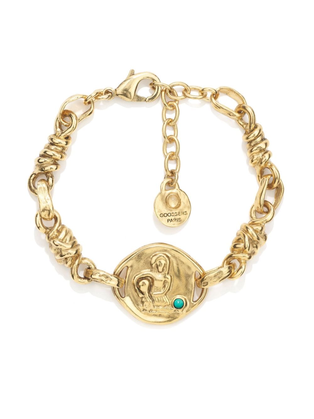 Goossens Talisman Astro Aquarius Coin Bracelet In Gold