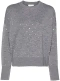 Rabanne glass crystal-embellished jumper - Grey