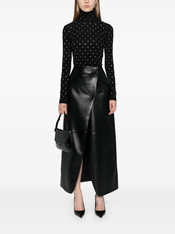 Gem-Embellished High Neckline Blouse