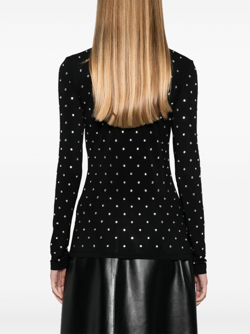 Best prices online Rabanne gem-embellished high-neck top Women