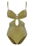 Johanna Ortiz Sagrado lurex swimsuit - Green