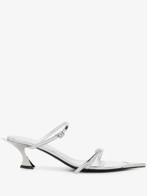 Mugler メタリック レザーミュール