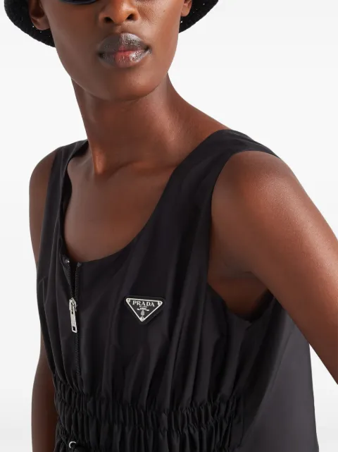 Prada logo-appliqué Re-Nylon midi dress 23X698SOOO1WQ9 - 3