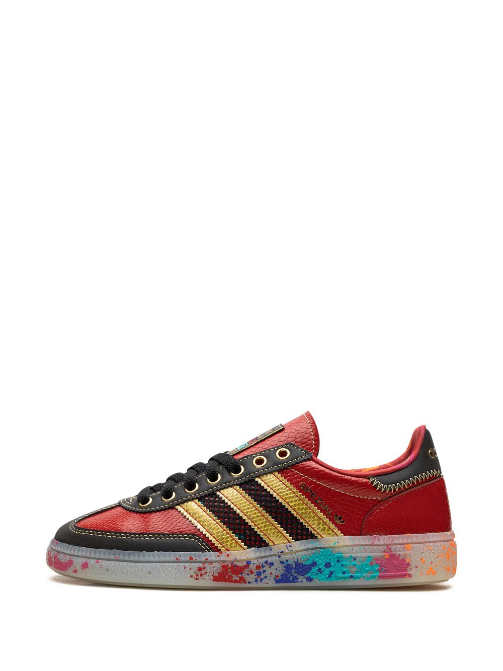 hype adidas Handball Spezial "S.E.E.D. - Scarlet Gold Paint Splatter" sneakers  