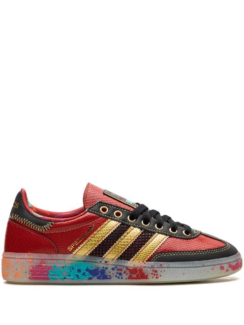 adidas Handball Spezial "S.E.E.D. - Scarlet Gold Paint Splatter" sneakers 