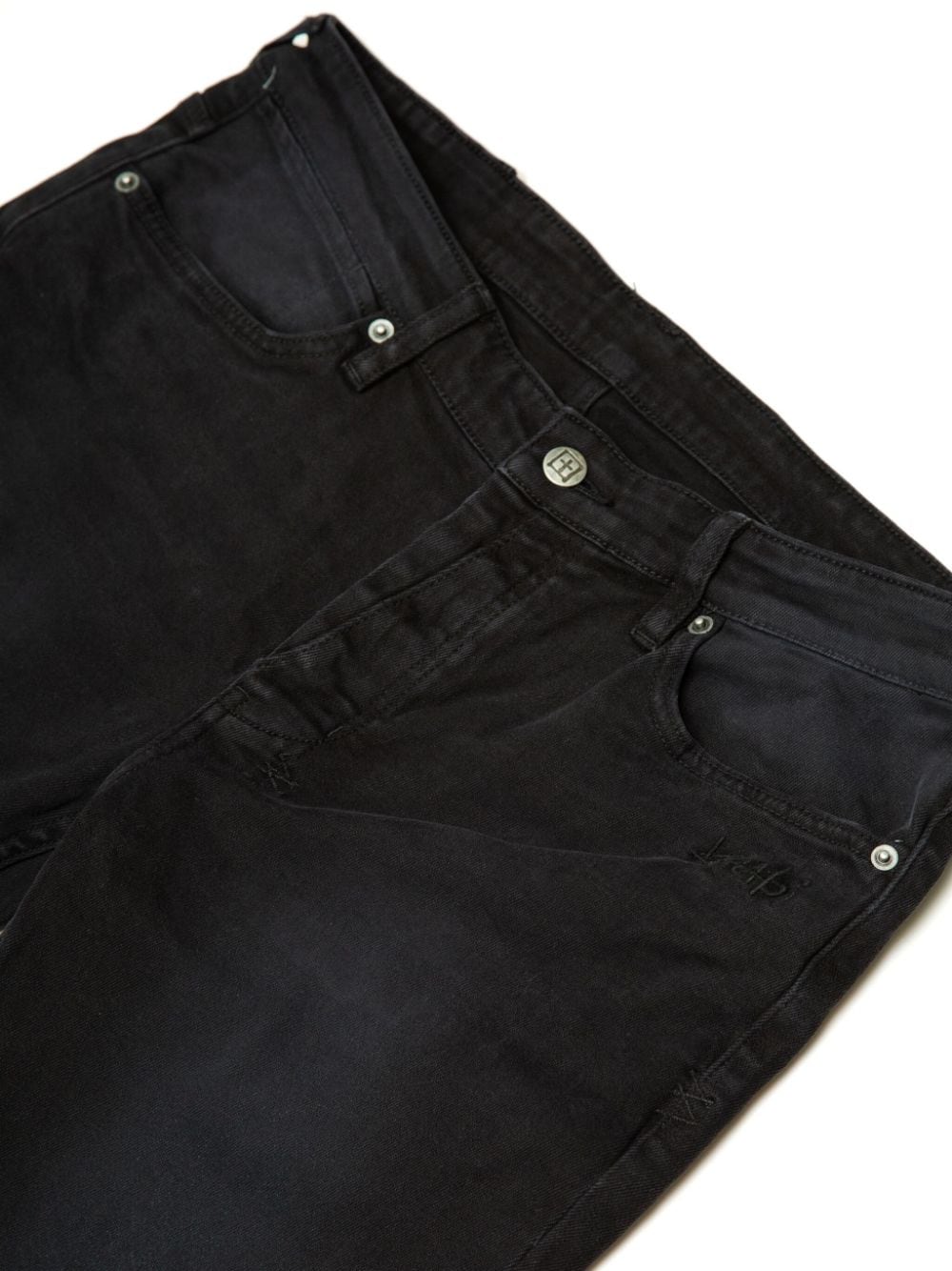 Shop Ksubi Van Winkle Ghosted 1999 Mid-rise Skinny Jeans In Black