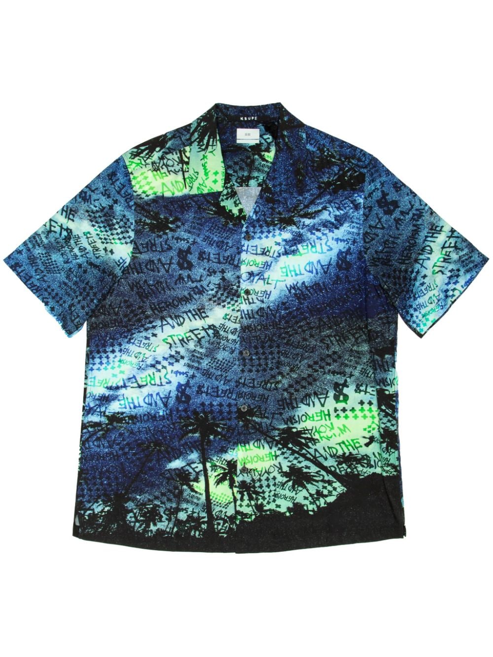Ksubi Palm Resort Short-sleeve Shirt In Blue