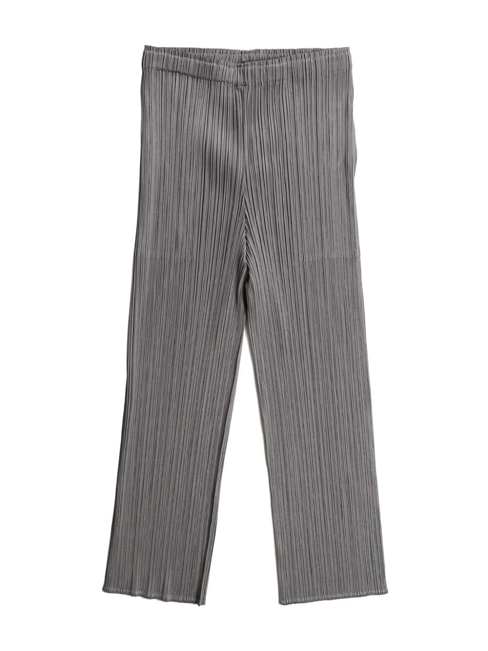 Issey Miyake Plissé Cropped Trousers In Grey
