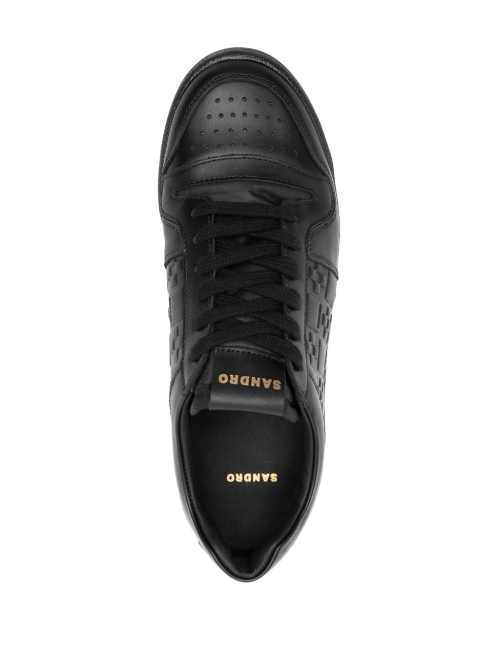 SANDRO logo-embossed sneakers Black