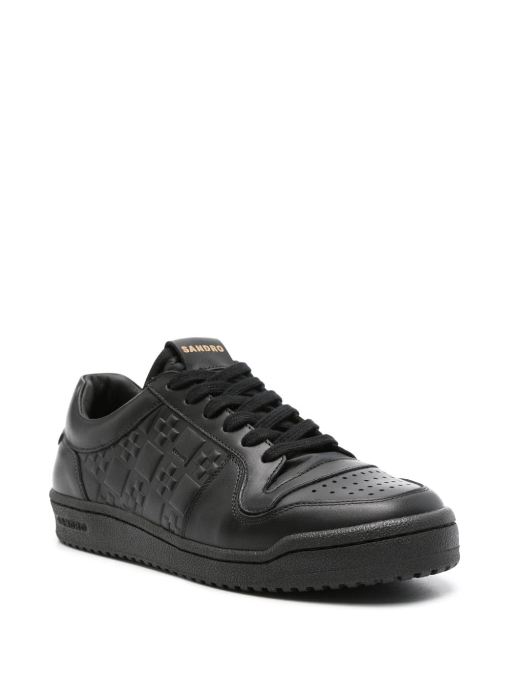 SANDRO logo-embossed sneakers Black