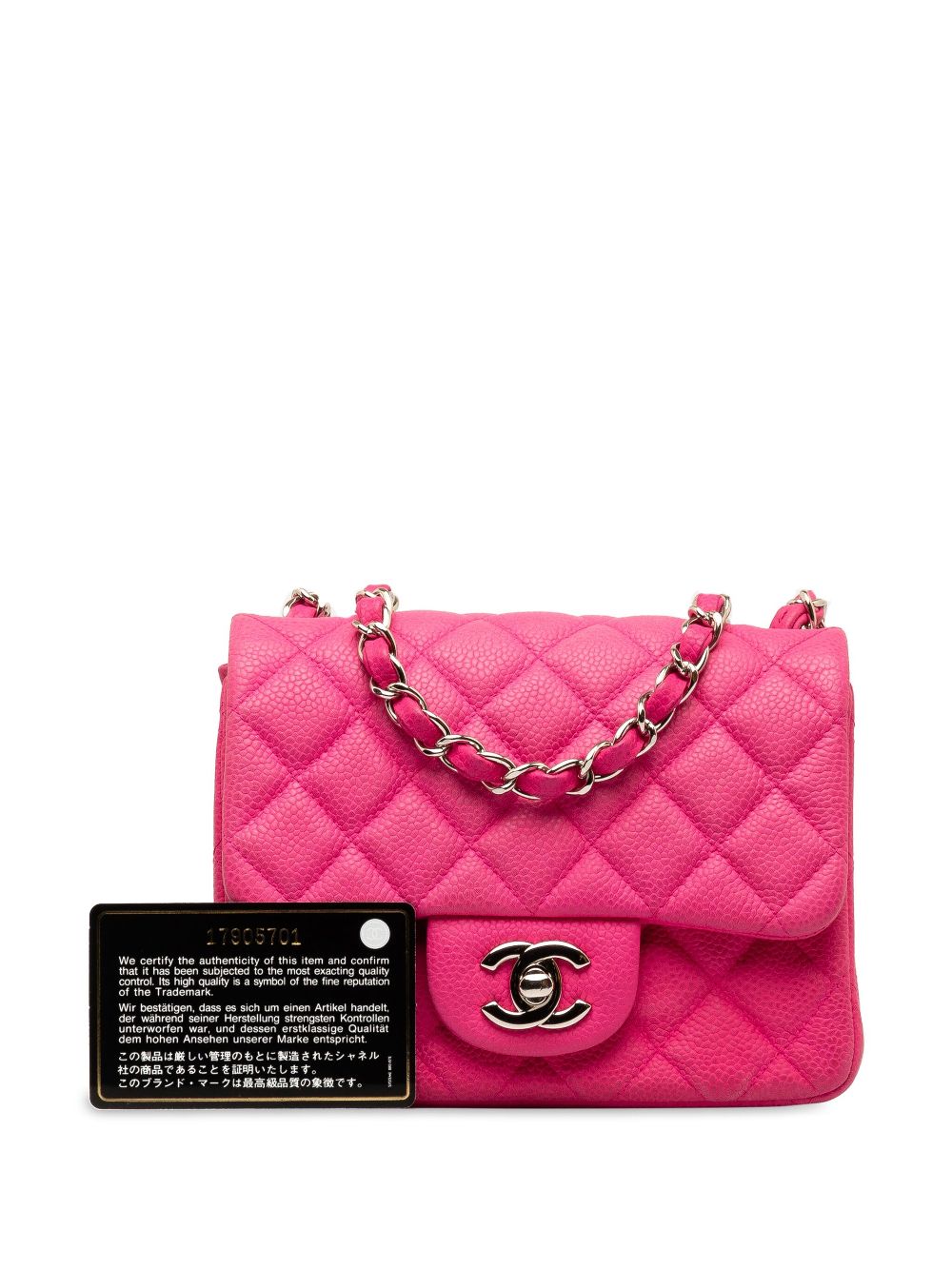 CHANEL 2012-2013 Mini Square Classic Caviar Single Flap shoulder bag Women