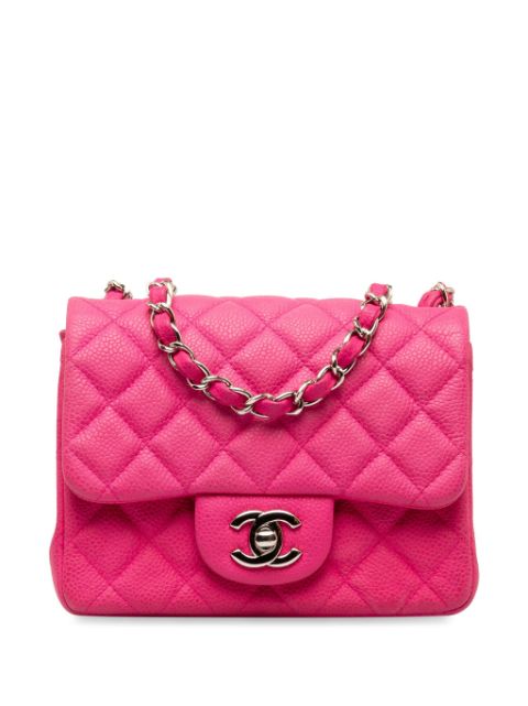 HOT SALE CHANEL 2012-2013 Mini Square Classic Caviar Single Flap shoulder bag Women