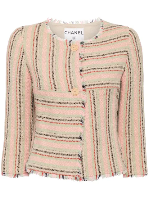 CHANEL Pre-Owned 2000 striped single-breasted jacket