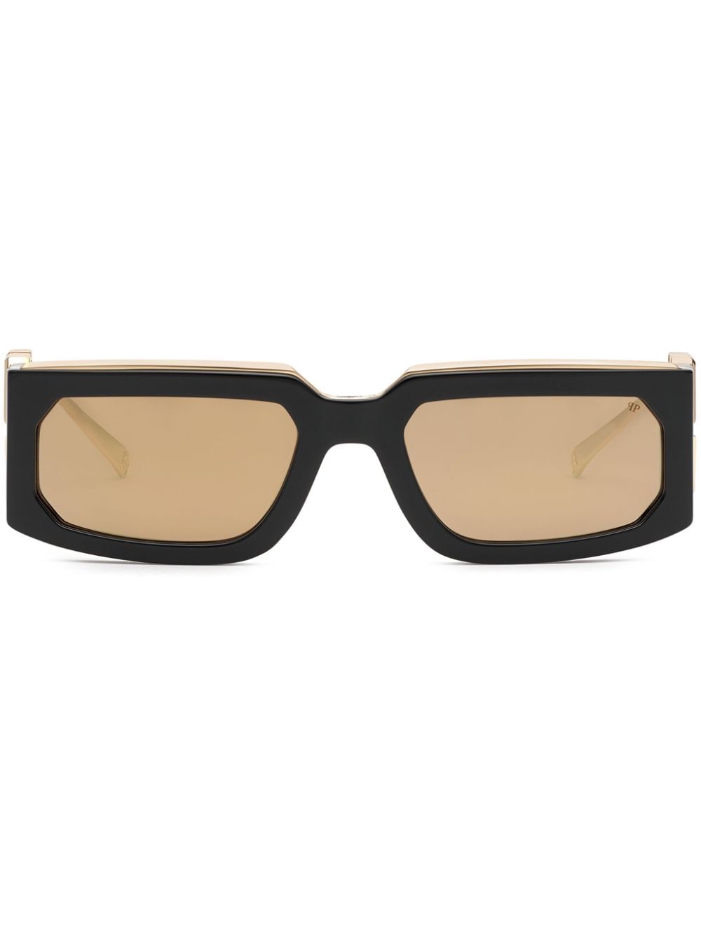 Philipp Plein Rose Venus Rectangle-frame Sunglasses In Black