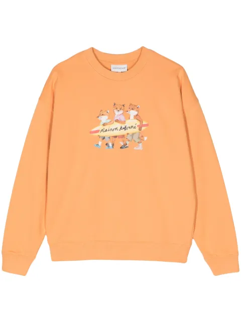 Maison Kitsune Surfing Foxes cotton sweatshirt Women