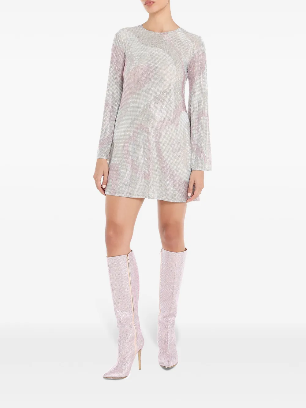 Celia Kritharioti Mini-jurk verfraaid met pailletten - Roze