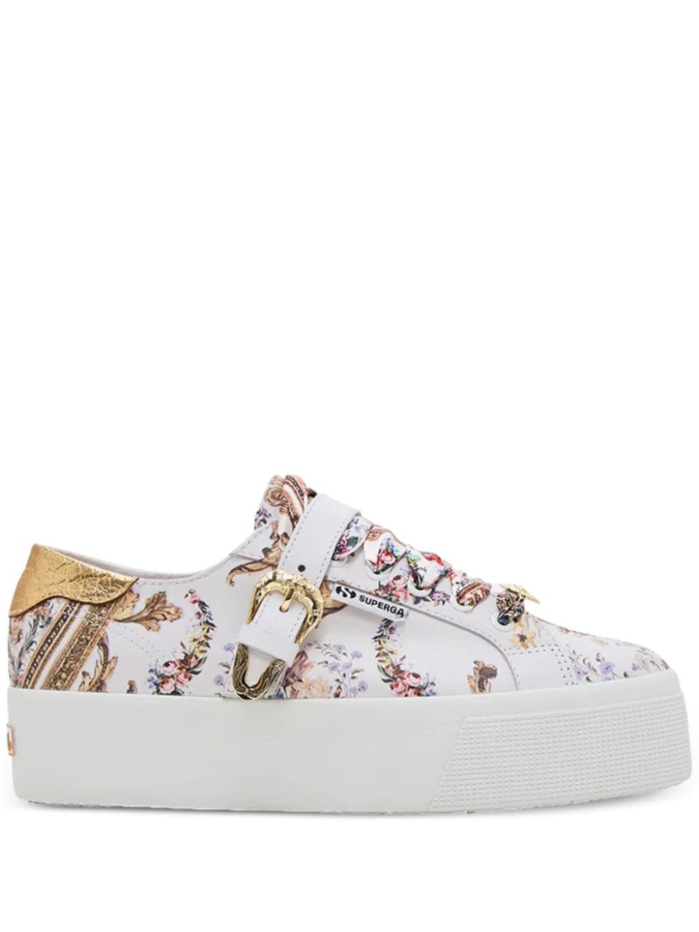 Camilla X Superga 2790 Leather Sneakers In White